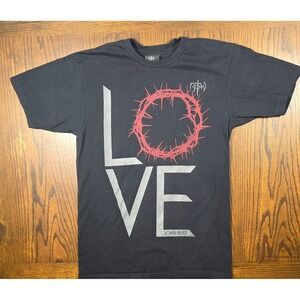 Vintage NOTW Not Of This World Christian T Shirt Black John 15:13 Men M